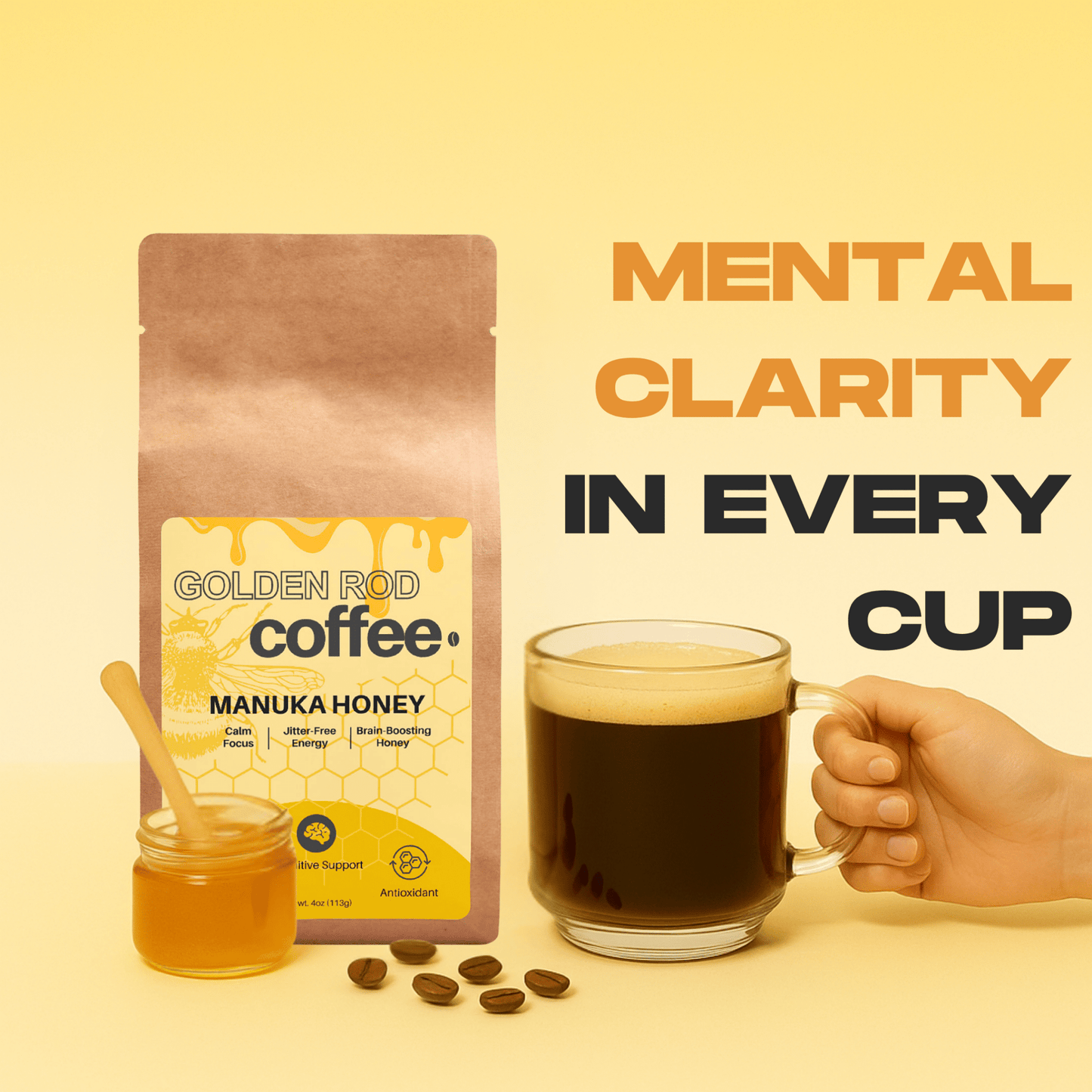 Manuka Honey Coffee – Clean Focus, Jitter-Free Energy & Brain-Boosting Antioxidants